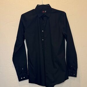 JF J.Ferrar Elegant Black Men's Dress Shirt